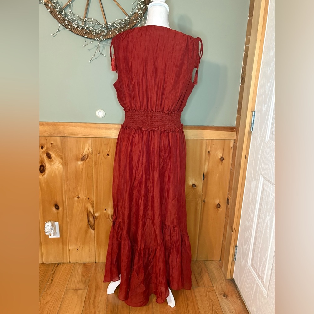 Taylor V-Neck decorated sleeves Maxi Dress size L - Picture 4 of 13